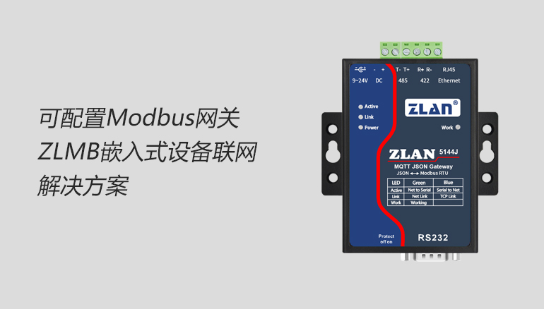 可配置Modbus网关zlmb嵌入式设备联网解决方案